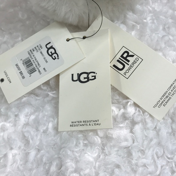 UGG Genuine Dyed Shearling Trim Tech Gloves - Picture 7 of 7